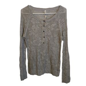 Women's Aeropostale Gray Lace Knit Top Size Small